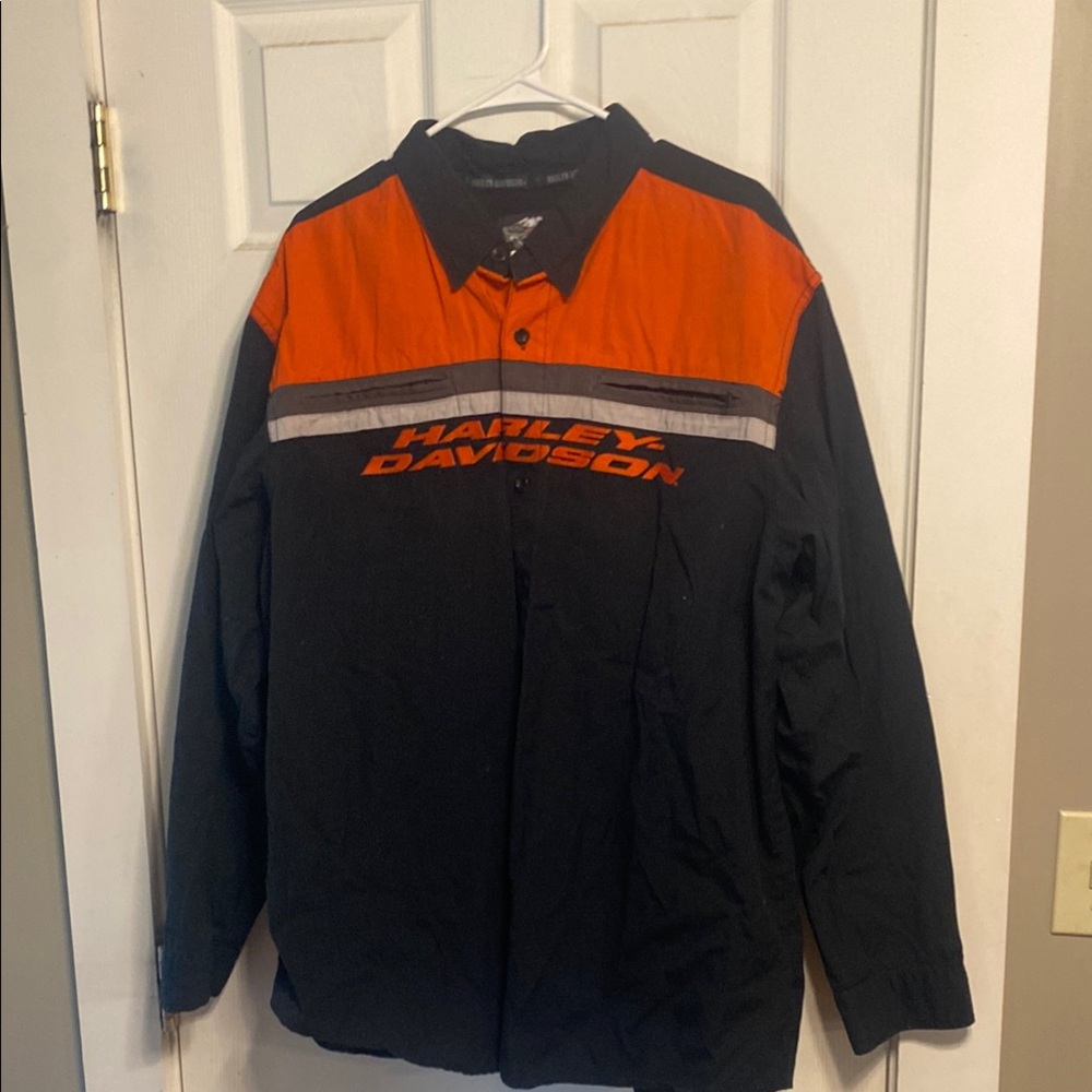 Harley-Davidson Men's Black Button Down